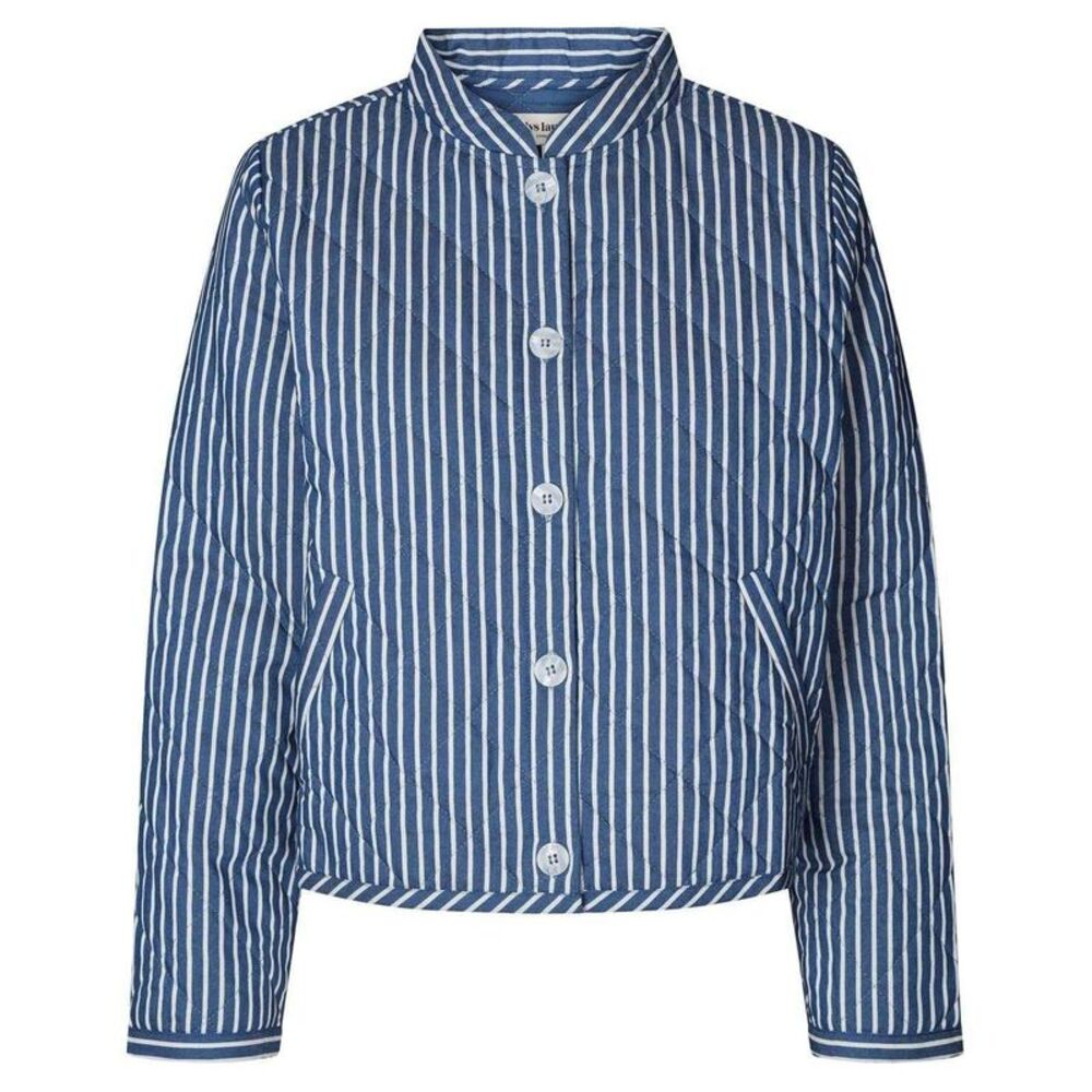 Lollys Laundry Womens/Ladies Emilia Striped Quilted Jacket / Blue